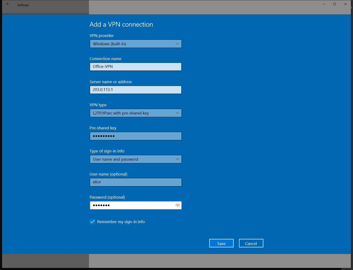Windows 10 Final VPN configuraion Step.